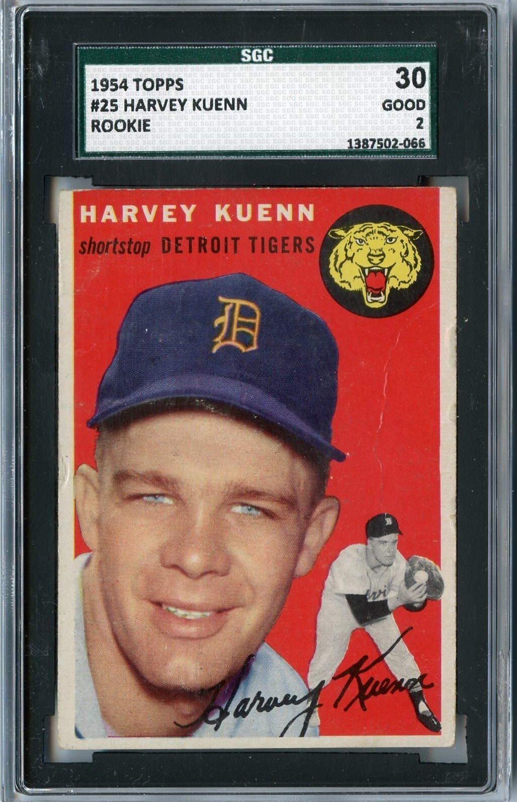 1954 Topps Harvey Kuenn Detroit Tigers RC #25 🚀😳💥 SGC Graded 2