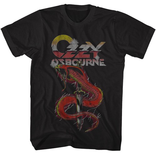 Ozzy Osbourne Lightning Dagger Cobra Snake Men's T Shirt Metal Band Merch - Picture 5 of 6