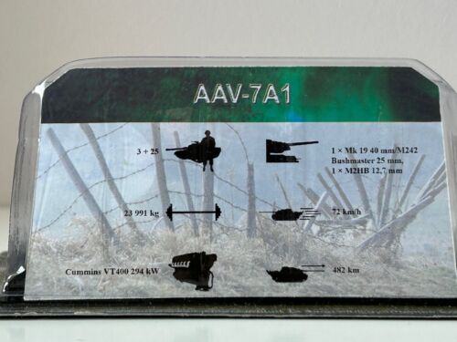 AAV-7A1 - 1991 Landing Vehicle USA Military Model Car Tank Diecast 1:72 Scale - Picture 17 of 17