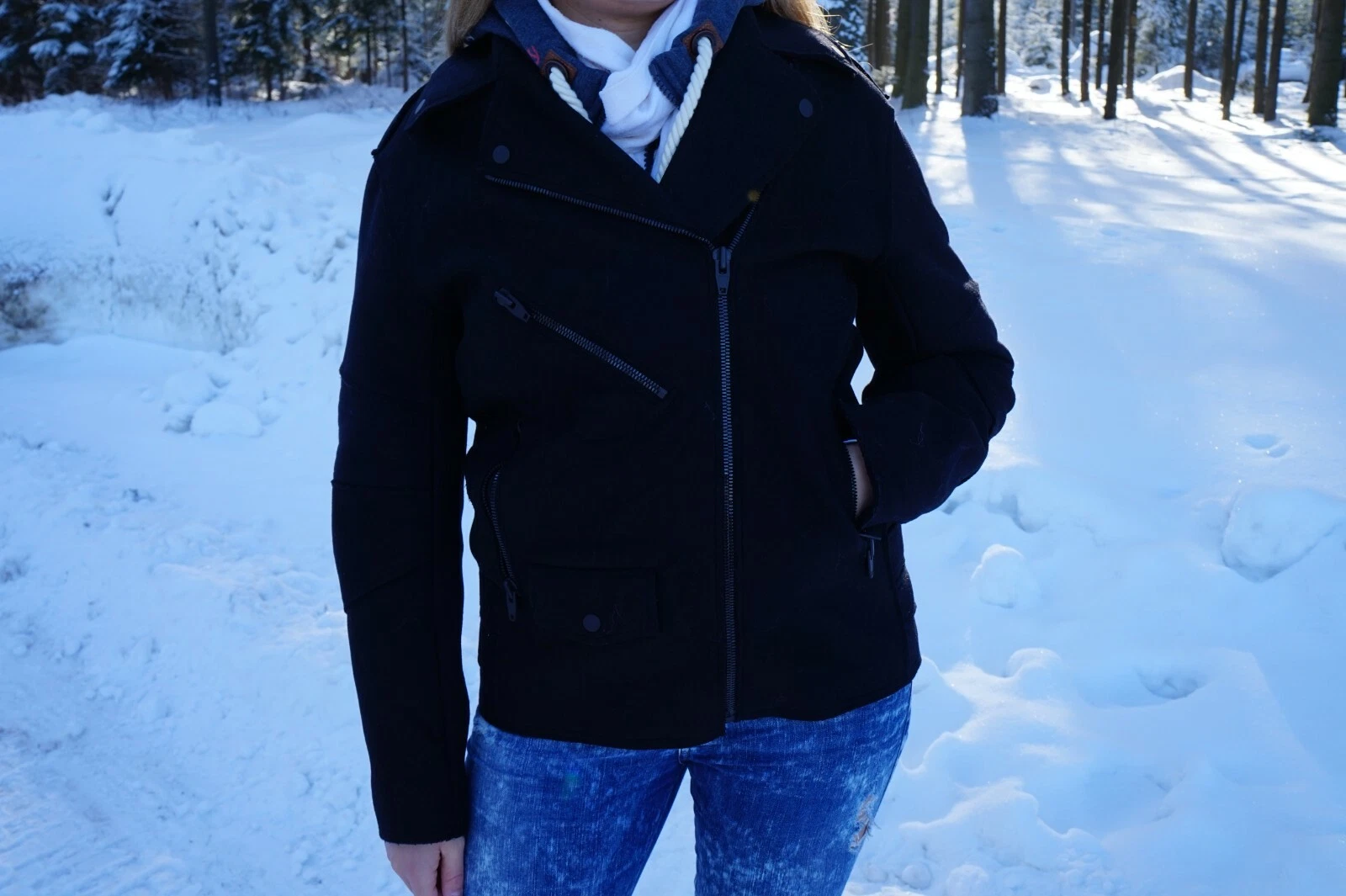 Alexander Wang H&M Cappotto Biker Lana Oversize Nero US10 10 EUR40 40 UK14