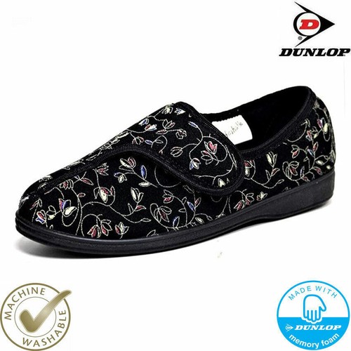 Ladies Memory Foam Slippers Wide Fit DIABETIC ORTHOPAEDIC Machine Washable Shoes - Picture 10 of 15