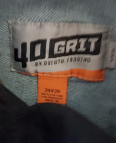40 Grit Duluth Trading Blue Jeans Denim Pants Mens Size 28X30 Measured 28x29 - Picture 4 of 7
