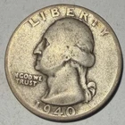 1940 D Silver Washington Quarter #1804