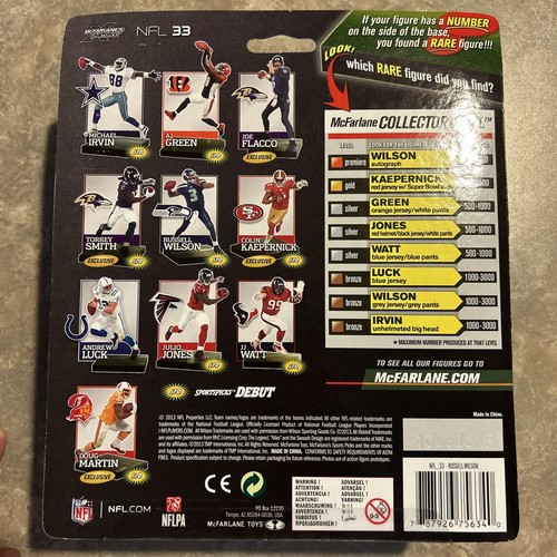 SELTENE HANDSIGNIERTE VARIANTE 2013 MCFARLANE NFL SERIE 33 RUSSELL WILSON #69/100 HOT - Bild 5 von 5
