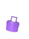 Vintage Barbie Purple Plastic Hat Box Case with Handle - Doll Luggage Accessory
