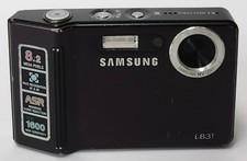 Samsung L83T 8.2MP Digital Camera Purple Tested Mark on Screen W/ Battery READ