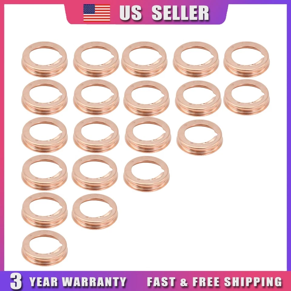 Juego de 20 juntas de arandela de aplastamiento de tapón de drenaje de aceite de metal aptas para Nissan Infiniti nuevo EE. UU. Foto 2 de 4