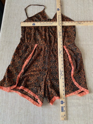 Pagliaccetto Earthbound Trading Co marrone donna casual estivo pezzo unico XL - Foto 2 di 7
