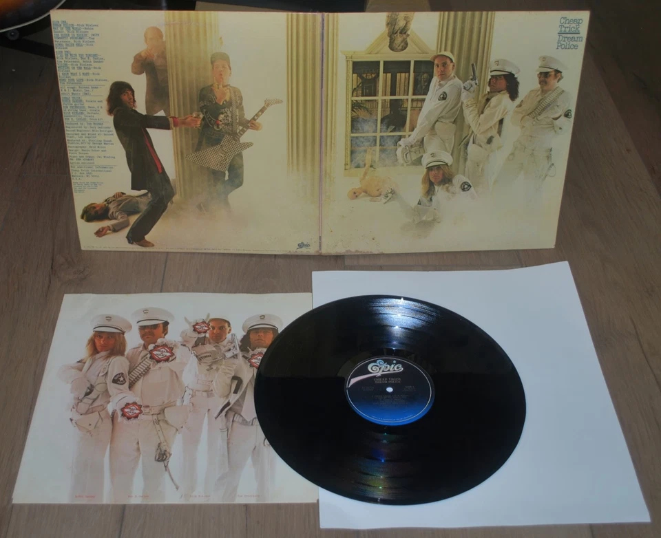 Cheap Trick Dream Police vinyl LP 1979 Epic - Image 4 of 4