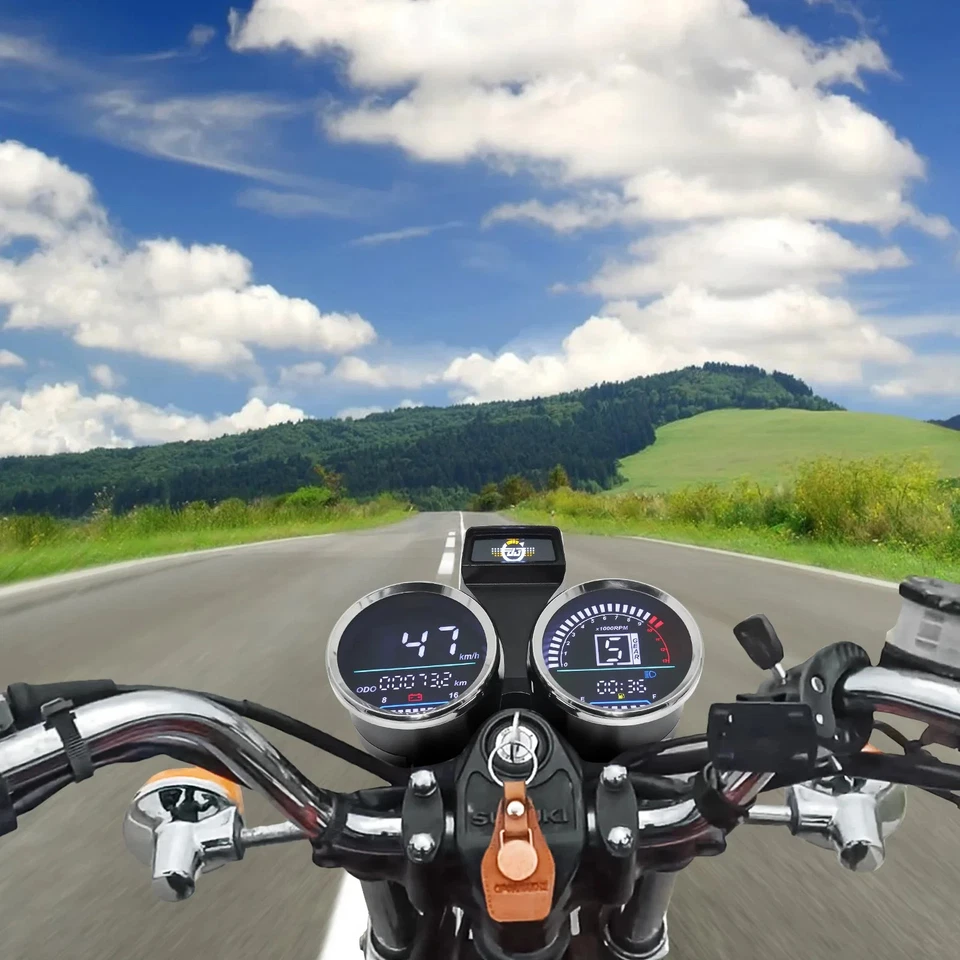 Tachometer for motorcycle Suzuki GN 125, digital, speedometer, odometer, gear in - Image 4 of 4