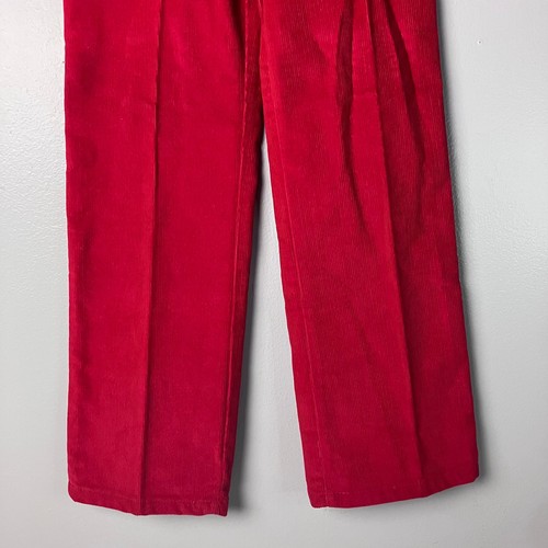 Vintage 1990s Ocean Pacific Red Corduroy Pants size Boys 7 Deadstock W/ Tags - Picture 9 of 10