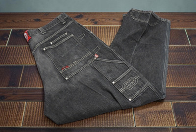 Vintage Ecko Unltd Jeans Mens 42x32 Black Denim Jeans Baggy 90's Skater Boy