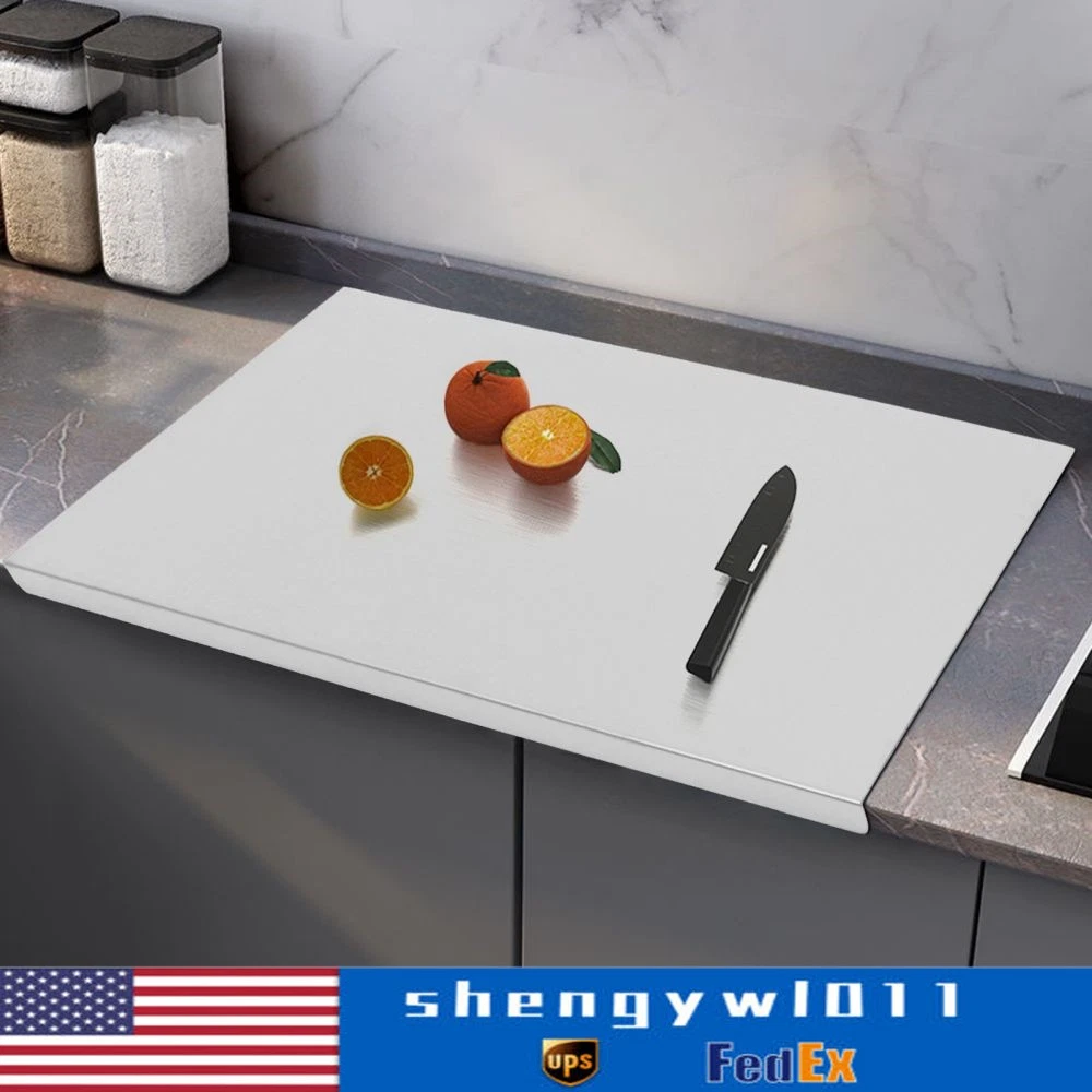 24X20in Stainless Steel Chopping Cutting Board Counter w/ Front Overhang TOP