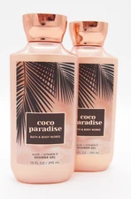 (2) Bath & Body Works COCO PARADISE Aloe Vitamin B5 Shower Gel Wash 10oz Lot New