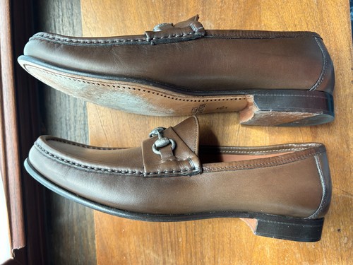 Allen Edmonds Men's Verona II Brown Leather Horsebit Loafers 9EEE (3E)wide Italy - Picture 8 of 23