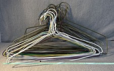 Metal  Coated Mix Wire Uniform Clothes Hangers Lot of 38 Craft Upcycle Recycle