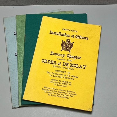 4- MASONIC ORDER OF DEMOLAY Installation of Officers Program Downey Chapter CA