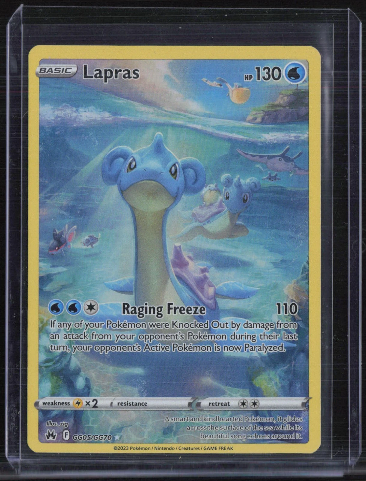 2023 Pokemon SWSH Crown Zenith Full Art #GG05 Lapras