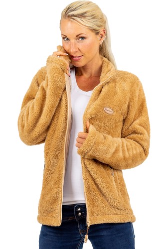 Reichstadt Mujer Suave Peluche Polar Chaqueta Cuello Soporte Cremallera Bolsillos Droga - Imagen 52 de 103