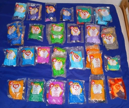 Vintage TY Beanie Baby Lot Of 36 New McDonald's 1993, 1999, 2004 In Packages