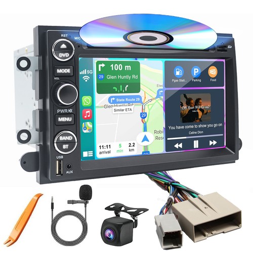 For Ford F150 F250 F350 Car DVD CD Player Stereo Radio with Carplay GPS Back Cam