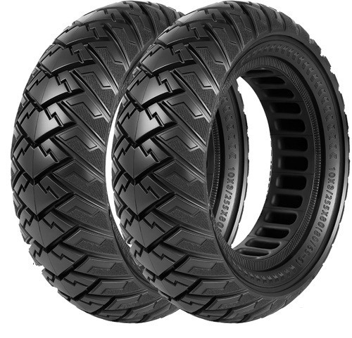 Pneu Plein Alvéolé 80/65-6 Haute Densité Amortisseur pour Trottinette G3 Pro