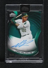 2022 Topps Chrome Black Green Refractor 75/99 Cristian Pache #CBA-CP Auto 0f5t