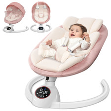 Baby Swing for Infants Bluetooth Control 5-Point 5 Speeds 10 Lullabies Pink