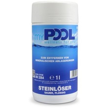 myPOOL Steinlöser Kalkex Saurer Reiniger 1,0 l für Pool Schwimmbad Schwimmbecken