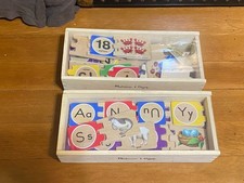 Melissa and Doug Animal / Letter Number Puzzles Self Correcting With Box Set 2