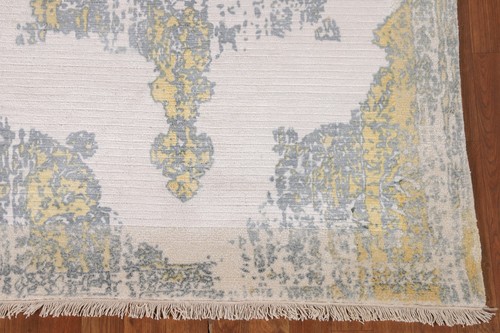 Ivory Wool Handmade Abstract Rug 4x6 Contemporary Home Decor Carpet - Picture 7 of 20