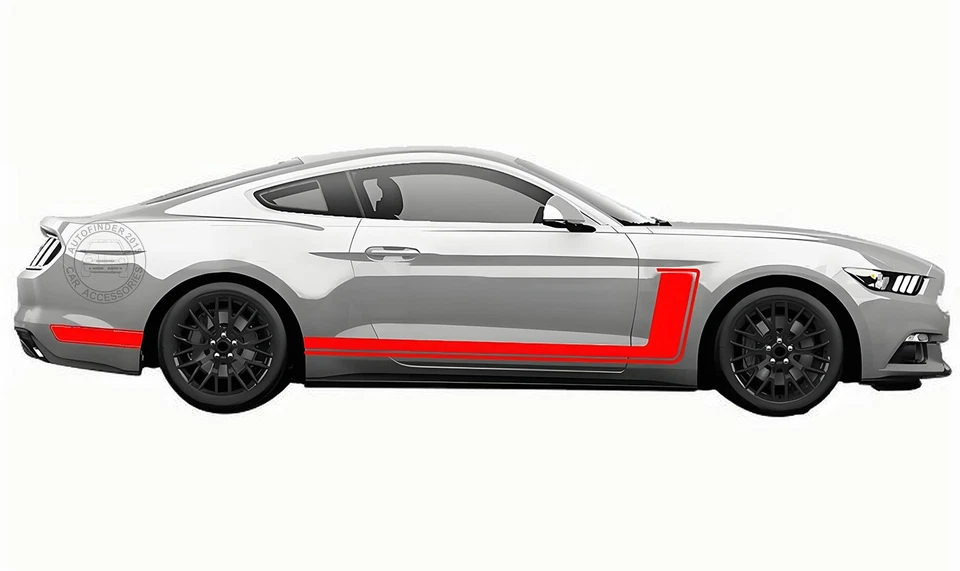 Graphics Side Stripe Decal Sticker for Ford Mustang Coupe GT Shelby GT500 GT350 - Изображение 4 из 4