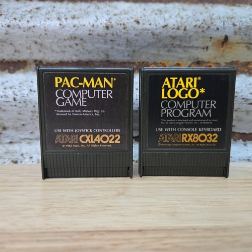 Atari Logo Computer Program RX8032 Pac-man CXL4022 Cartridges Only