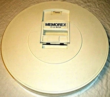 MEMOREX Vintage 15" Mainframe Computer HARD DISK CARTRIDGE w/Storage Case HOLDER