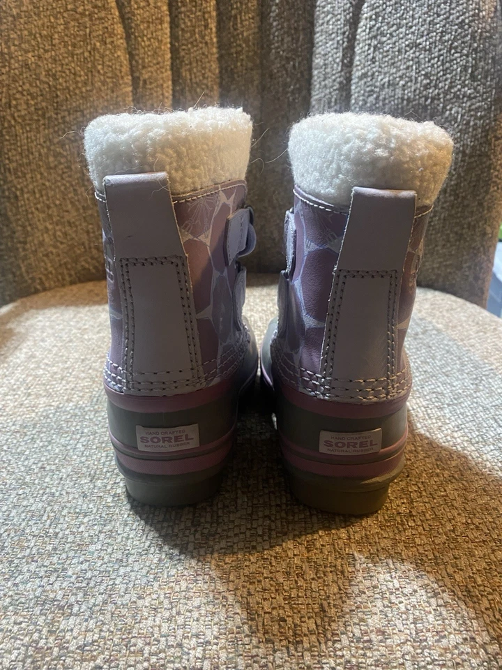 Girls Sorel Yoot Pac Boots Size Kids 6 Waterproof Purple Winter Snow Warm EUC - Image 4 of 4