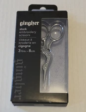Gingher Stork Embroidery Scissors 3 1/2" - 8cm New