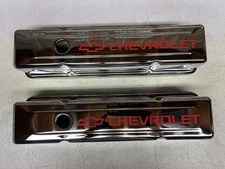 1984 Back Chevrolet Perfomance Chrome SBC Valve Covers Bow