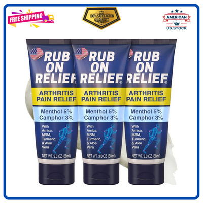 RUB ON RELIEF 3-Pack Fast-Acting Long-Lasting Non-Greasy Pain Relief Cream