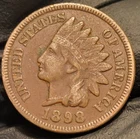 1898 1C BN Indian Head Penny Cent! Nice Condition Coin