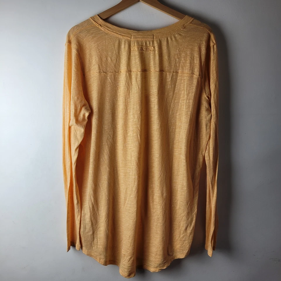 We The Free Free People Women Size M Orange Oversized Boxy Jersey Top Casual - Image 2 of 4