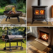 Hearth Rugs for Fireplaces Fire Resistant,48x28 inches Fireproof Fireplace Mat H