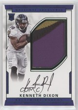 2016 National Treasures RPS Rookie Emerald 7/30 Kenneth Dixon Patch Auto 3c7