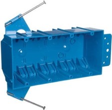 Carlon Lamson & Sessons B455A-UPC Four Gang Box with Captive Nails & Bracket