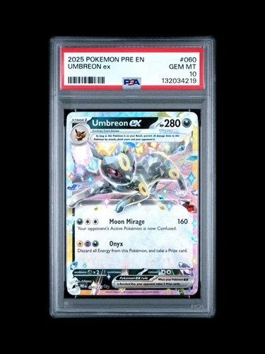 2025 POKEMON PRE EN-PRISMATIC EVOLUTIONS #060 UMBREON EX PSA 10