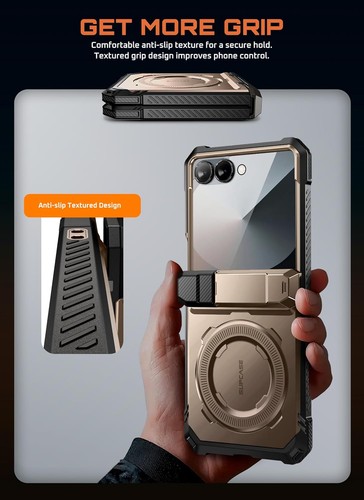 For Samsung Galaxy Z Flip 7 Magnetic Case, SUPCASE Rugged Cover + Screen + Stand - Picture 49 of 54