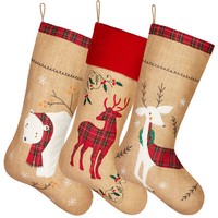 Weihnachtsstrumpf 3Er-Set Nikolausstrumpf Weihnachtssocken Nikolausstiefel X-MAS
