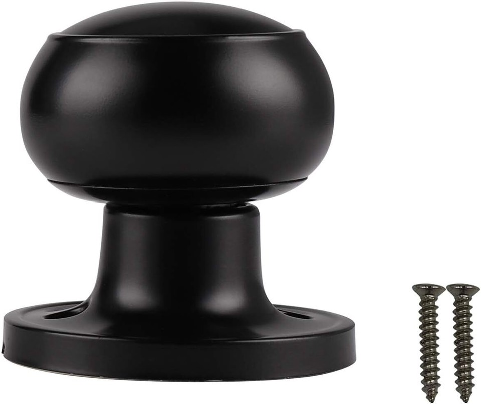 Closet Door Knobs, 7 Pack Single Side Dummy Handles Matte Black Finish