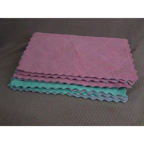 Lot de 5 chiffons de nettoyage/vaisselle en microfibre polyester, serviettes de ménage 9,8" x 9,8" - Photo 6/6