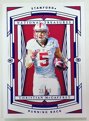 2020 Panini National Treasures Collegiate Christian McCaffrey Blue 23/75 Pro #