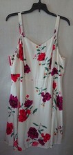 Women's Flowing White Floral Old Navy Strap Dress Size 2X